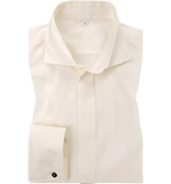 Smokinghemd, Comfort Fit, Baumwolle, Creme