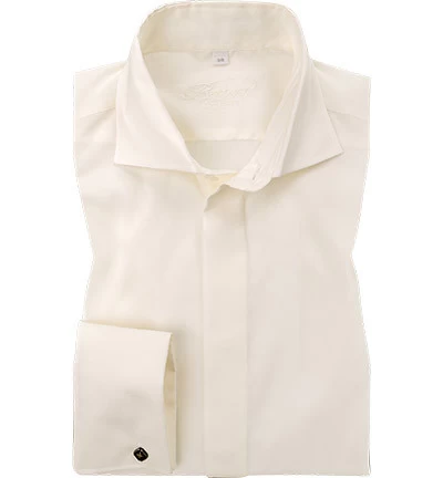 Smokinghemd, Comfort Fit, Baumwolle, Creme