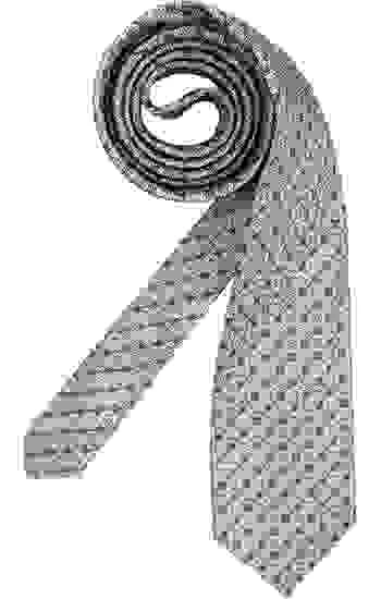 Krawatte, Seide, Oliv-eisblau Gemustert – Bild 2