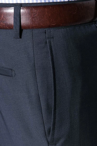 Bugatti Hose, Regular Fit, Schurwolle, Marineblau – Bild 2