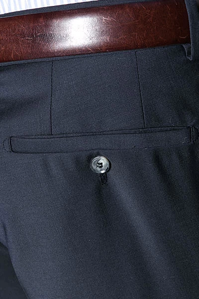 Bugatti Hose, Regular Fit, Schurwolle, Marineblau – Bild 3