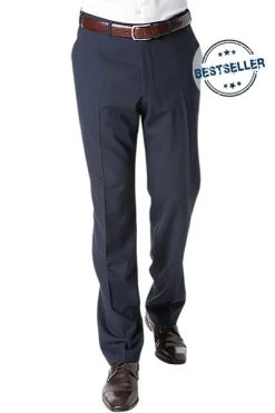 Digel Hose Per, Modern Fit, Schurwolle Fleckenschutz, Marine