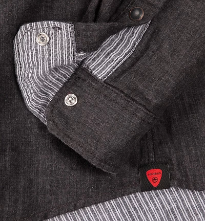 Hemd, Shaped Fit, Baumwolle Doubleface, Schwarz – Bild 2