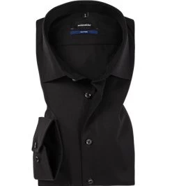 Seidensticker Hemd, Shaped Fit, Popeline, Extra Langer Arm, Schwarz