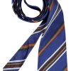 Krawatte, Seide-Baumwolle, Royal-rot Gestreift