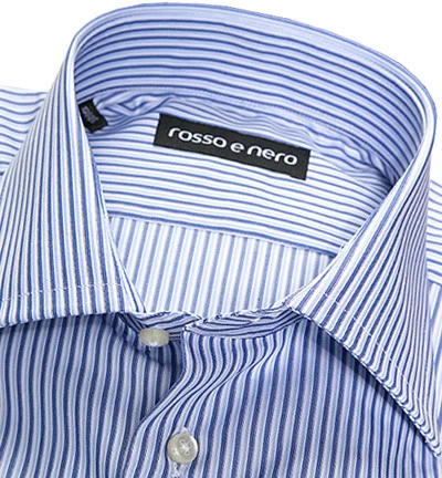 Hemd, Slim Fit, Popeline, Blau-weiß Gestreift – Bild 2