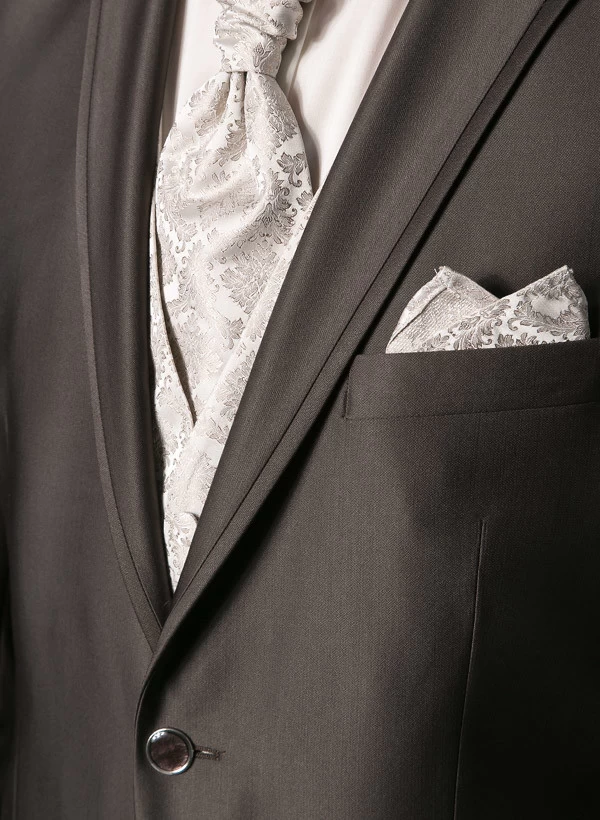 Anzug, Slim Line, Wolle, Braun – Bild 4