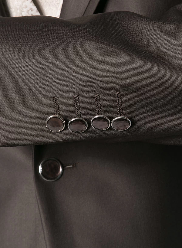 Anzug, Slim Line, Wolle, Braun – Bild 5