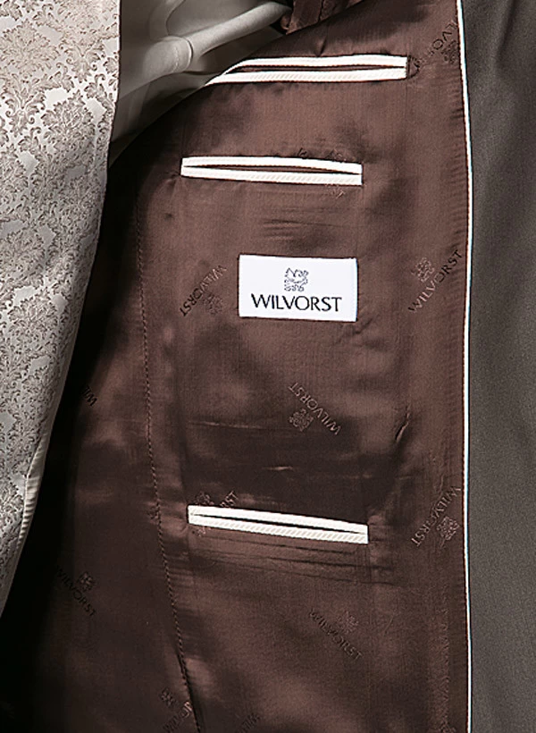 Anzug, Slim Line, Wolle, Braun – Bild 9