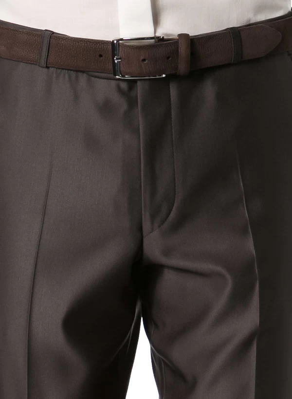 Anzug, Slim Line, Wolle, Braun – Bild 7