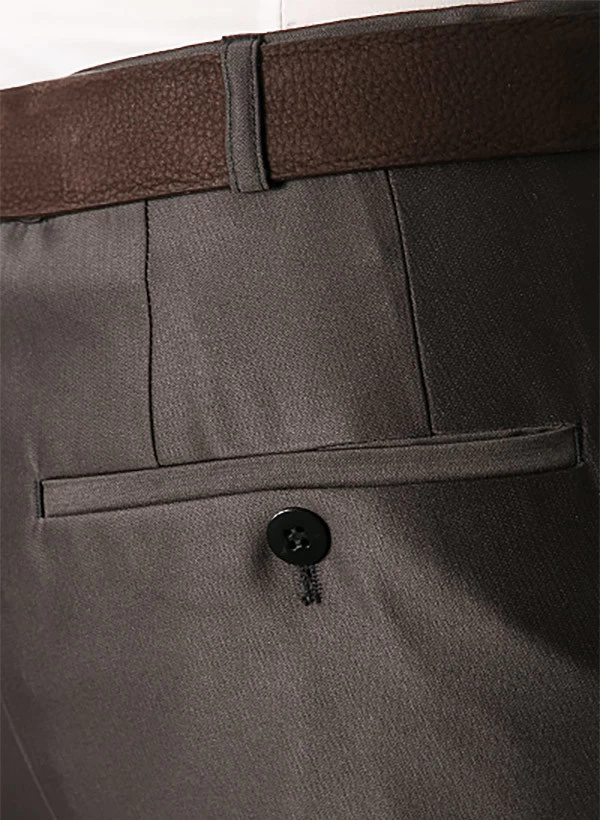 Anzug, Slim Line, Wolle, Braun – Bild 3