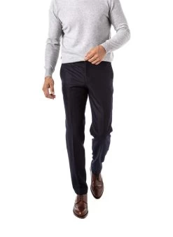 Hose Piacenza, Regular Fit, Flanell, Marineblau