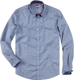 Hemd, Slim Fit, Baumwolle, Blau Kariert