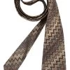 Missoni Krawatte, Seide, Braun-beige Gemustert