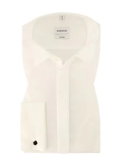 Seidensticker Smokinghemd, Shaped Fit, Popeline, Ecru