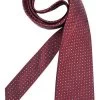 CERRUTI 1881 Krawatte, Seide-Baumwolle, Rot-silbergrau Gemustert
