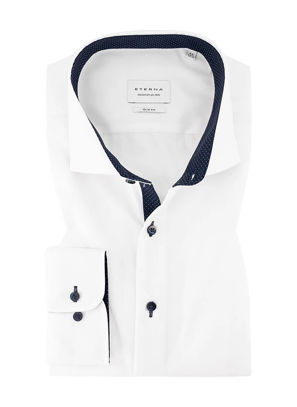 Eterna Hemd, Slim Fit, Oxford, Weiß