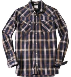 Pepe Jeans Hemd, Baumwolle, Marine-beige Kariert
