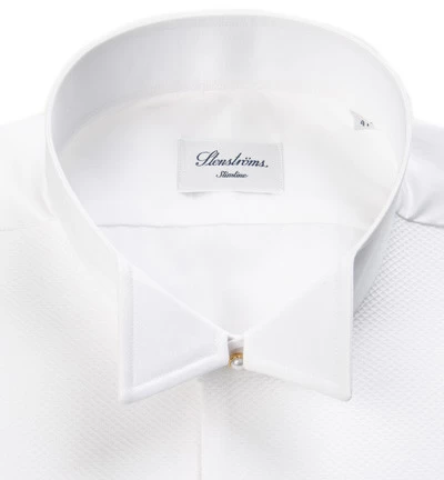 Stenströms Frackhemd, Slimline, Baumwolle, Weiß – Bild 5