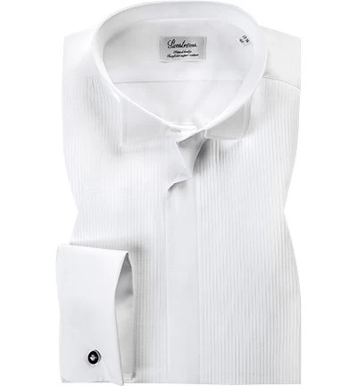 Stenströms Smokinghemd, Fitted Body, Twill, Weiß
