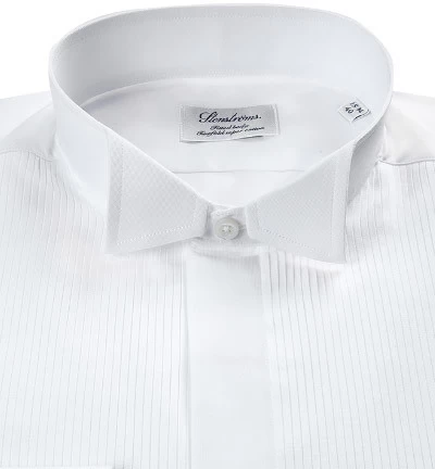 Stenströms Smokinghemd, Fitted Body, Twill, Weiß – Bild 3