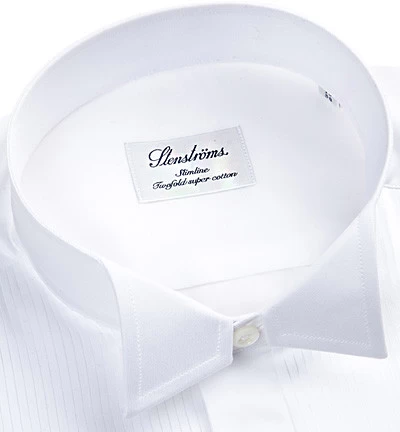 Stenströms Smokinghemd, Slimline, Twill, Weiß – Bild 3