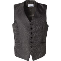 Weste, Slim Line, Seidenimitat, Braungrau