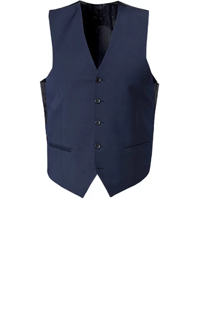 Anzug Mit Weste, Slim Fit, Schurwolle, Marine – Bild 7