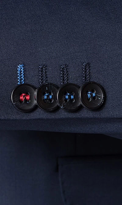 Anzug Mit Weste, Slim Fit, Schurwolle, Marine – Bild 6