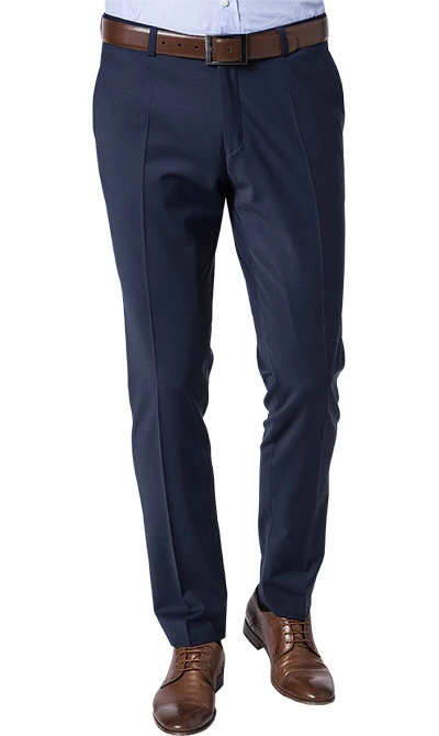 Anzug Mit Weste, Slim Fit, Schurwolle, Marine – Bild 4