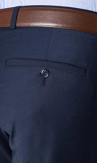 Anzug Mit Weste, Slim Fit, Schurwolle, Marine – Bild 2