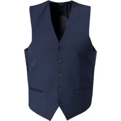 Weste, Slim Fit, Schurwoll-Stretch, Marine