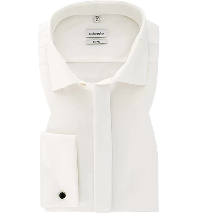 Seidensticker Hemd, Shaped Fit, Baumwolle, Ecru