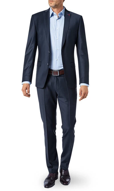 ROY ROBSON Anzug, Slim Fit, Schurwolle, Nachtblau