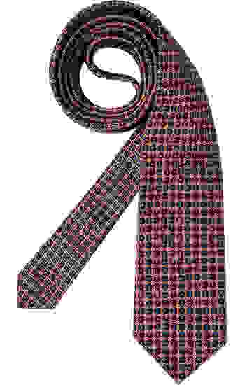 Krawatte, Seide, Orange-blau Gemustert – Bild 2