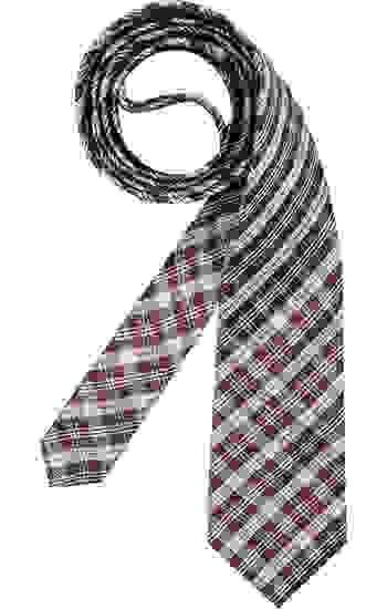 CERRUTI 1881 Krawatte, Seide, Bordeaux-silber Kariert – Bild 2