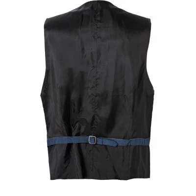 Weste, Slim Fit, Schurwolle, Dunkelblau Gemustert – Bild 2