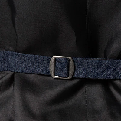 Weste, Slim Fit, Schurwolle, Dunkelblau Gemustert – Bild 3