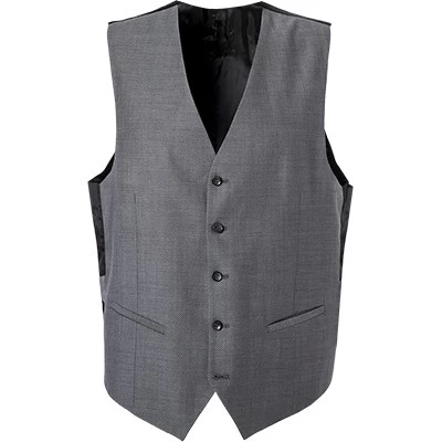 Weste, Slim Fit, Schurwolle, Dunkelgrau