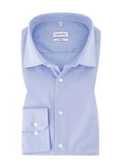 Seidensticker Hemd, X-Slim Fit, Popeline, Blau