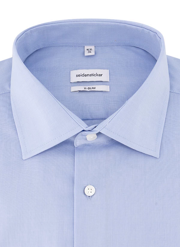 Seidensticker Hemd, X-Slim Fit, Popeline, Blau – Bild 2