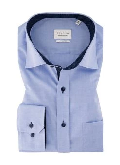 Eterna Hemd, Comfort Fit, Baumwolle, Extra Langer Arm, Bleu
