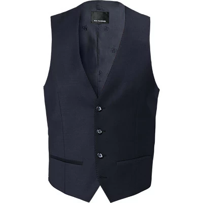 ROY ROBSON Weste, Extra Slim Fit, Schurwolle, Nachtblau Meliert