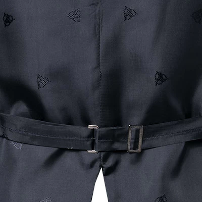 ROY ROBSON Weste, Extra Slim Fit, Schurwolle, Nachtblau Meliert – Bild 3