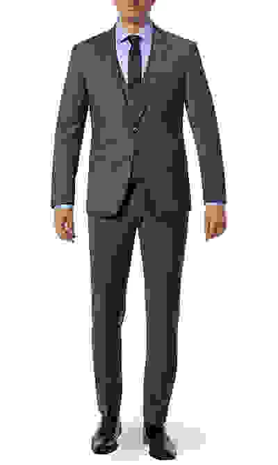 ROY ROBSON Anzug Mit Weste, Slim Fit, Schurwolle, Mittelgrau Meliert – Bild 10