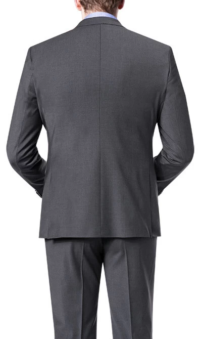 ROY ROBSON Anzug Mit Weste, Slim Fit, Schurwolle, Mittelgrau Meliert – Bild 4