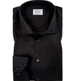 Stenströms Hemd, Fitted Body, Baumwolle, Schwarz