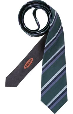 Missoni Krawatte, Seide, Blaugrün-azur Gestreift