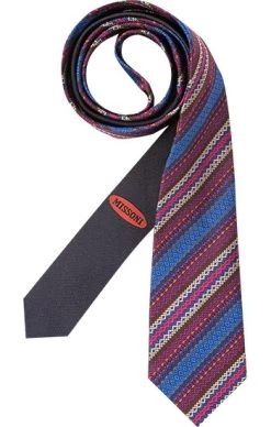 Missoni Krawatte, Seide, Multicolor Gestreift