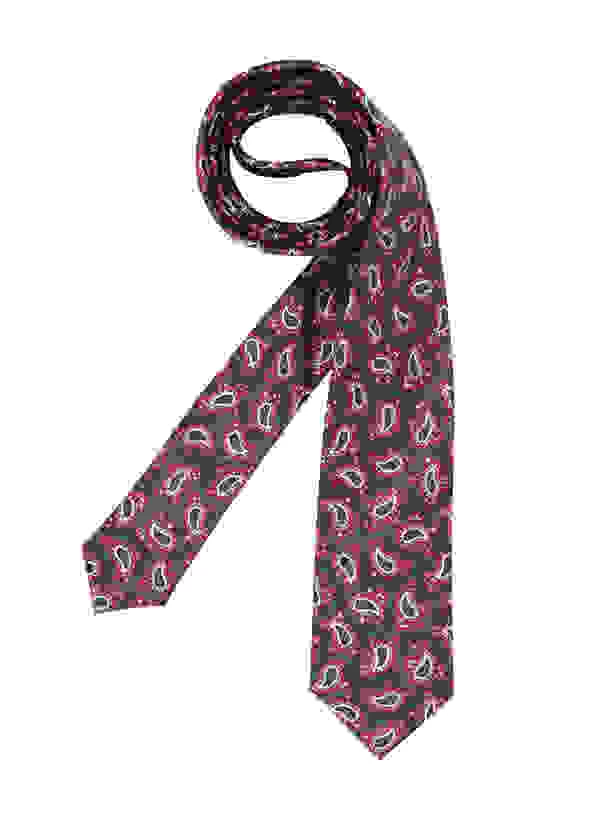 OLYMP Krawaatte, Seide, Navy-kirschrot – Bild 2